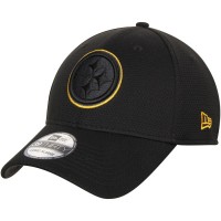 Men's Pittsburgh Steelers New Era Black Tone Tech Redux 39THIRTY Flex Hat 2405869